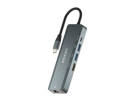 HUB USB Aisens ASUC-5P011-GR Szary Wielokolorowy (1 Sztuk)