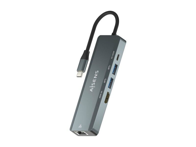 HUB USB Aisens ASUC-5P011-GR Szary Wielokolorowy (1 Sztuk)