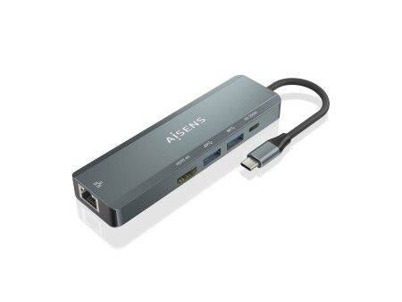 HUB USB Aisens ASUC-5P011-GR Szary Wielokolorowy (1 Sztuk)