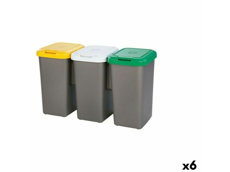 Kosz na śmieci do recyklingu Tontarelli 8105744A28E (6 Sztuk)