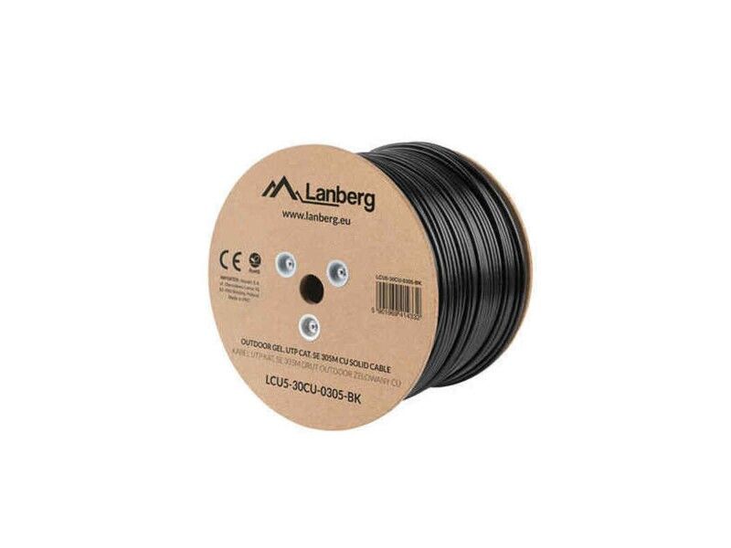 Kabel Sieciowy Sztywny UTP Kategoria 6 Lanberg LCU5-30CU-0305-BK