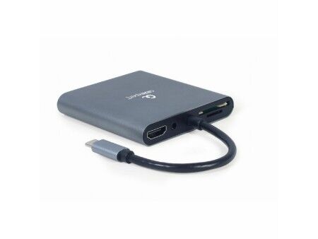 HUB USB GEMBIRD A-CM-COMBO6-01 Szary