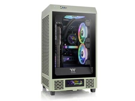 Semi Wieża ATX THERMALTAKE Tower 200 Czarny Kolor Zielony