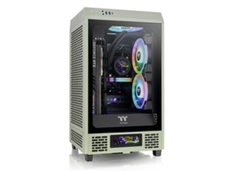 Semi Wieża ATX THERMALTAKE Tower 200 Czarny Kolor Zielony