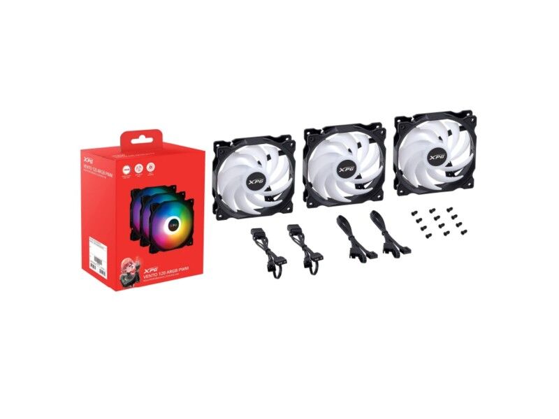 Wentylator do Obudowy XPG VENTO 120 ARGB PWM Ø 12 cm (3 Sztuk)
