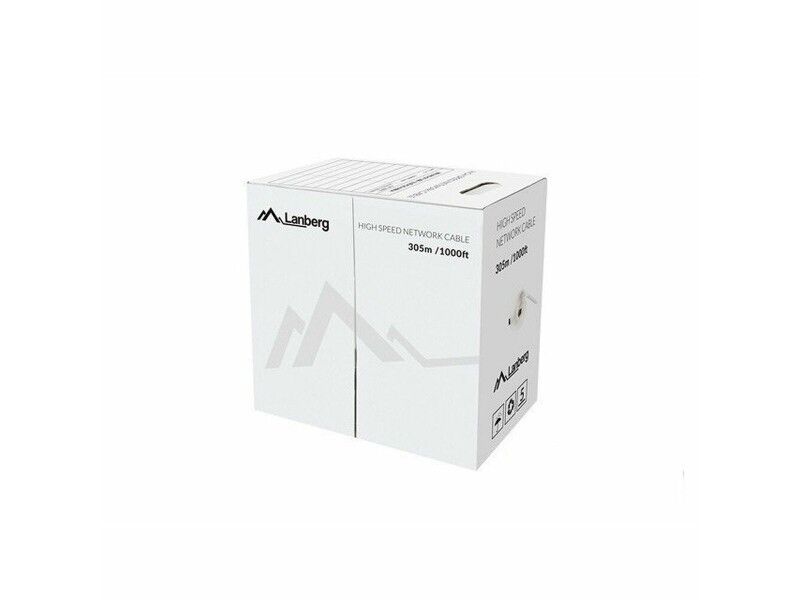 Kabel Sieciowy Sztywny UTP Kategoria 5e Lanberg LCU5-12CU-0305-G Kolor Zielony 305 m