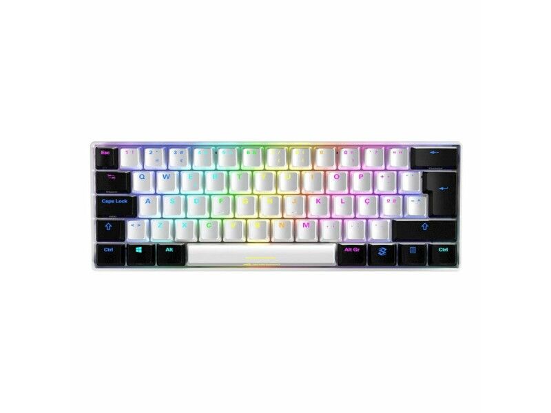 Klawiatura Sharkoon SGK50 S4 Biały Qwerty Hiszpańska