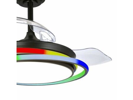 Wentylator sufitowy CristalRecord ANTILA MINI RGB BK RETRAC Czarny