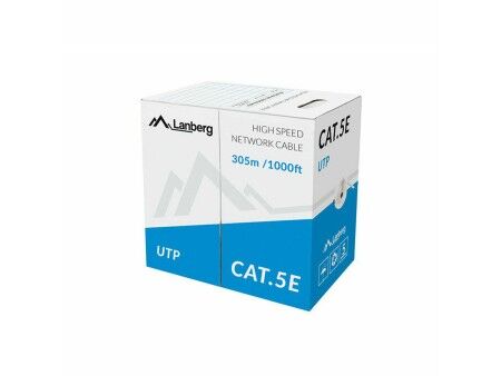 Kabel Sieciowy Sztywny UTP Kategoria 5e Lanberg LCU5-11CU-0305-S Szary 305 m