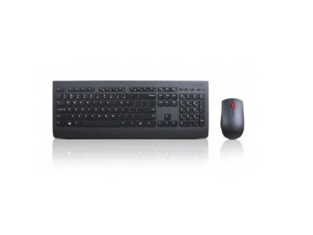 Klawiatura Bezprzewodowa i Myszka Lenovo 4X30H56823 Czarny Qwerty Hiszpańska