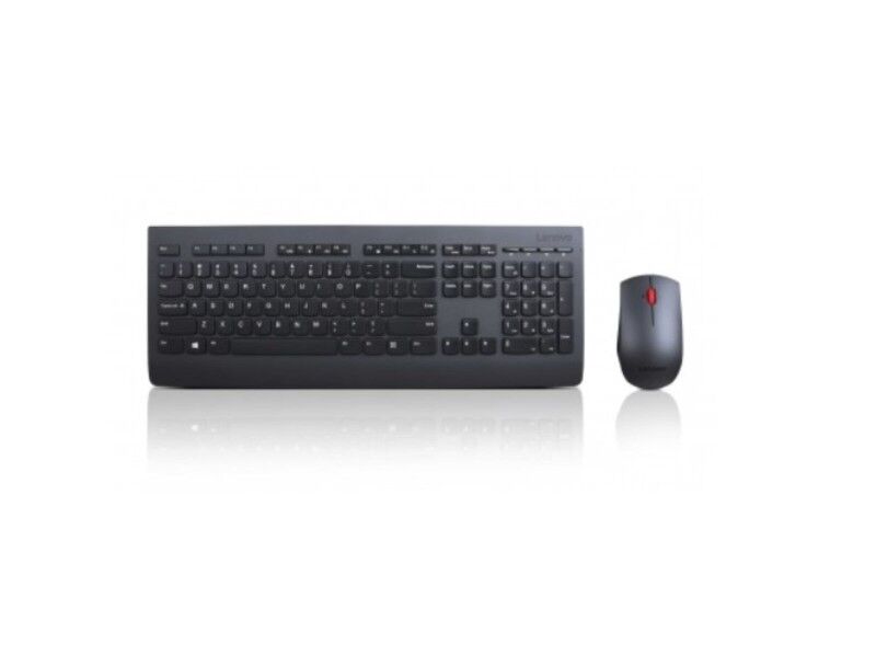 Klawiatura Bezprzewodowa i Myszka Lenovo 4X30H56823 Czarny Qwerty Hiszpańska