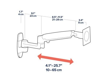 Uchwyt na TV Ergotron 45-243-224 11 Kg 34"