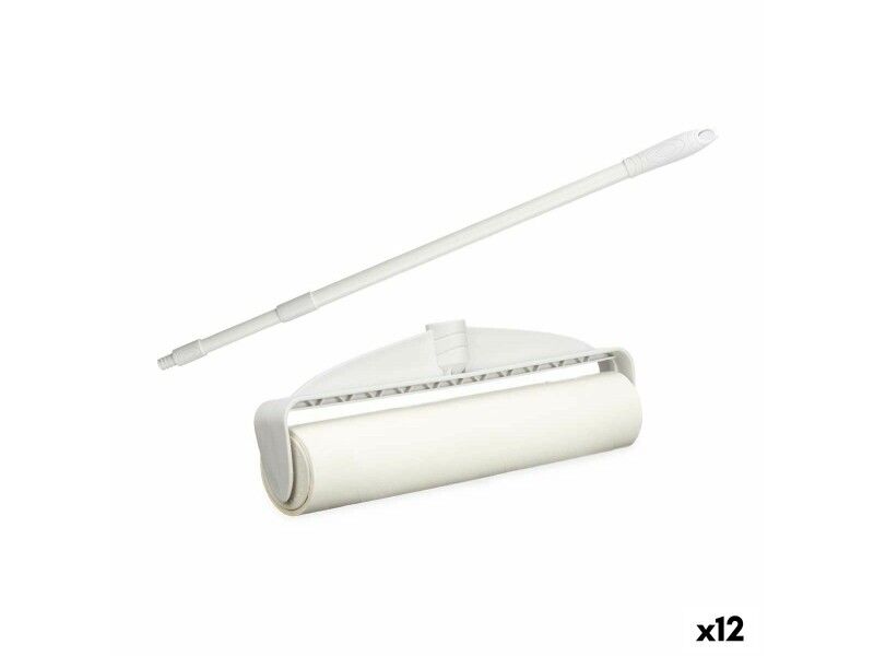 Rolka do Ubrań Biały 25 x 70 x 6,5 cm Teleskopowy / Regulowany (12 Sztuk)