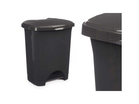 Kosz na Śmieci z Pedałem Antracyt Plastikowy 10 L (8 Sztuk)