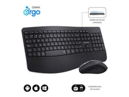 Klawiatura i Myszka Subblim OFFICE PROWAVE Qwerty Hiszpańska Czarny