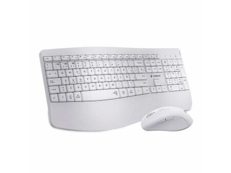 Klawiatura i Myszka Subblim OFFICE PROWAVE Biały Qwerty Hiszpańska