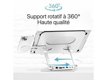 Uchwyt do Laptopa T'NB iClick Metal Nowoczesny Obrót 360º