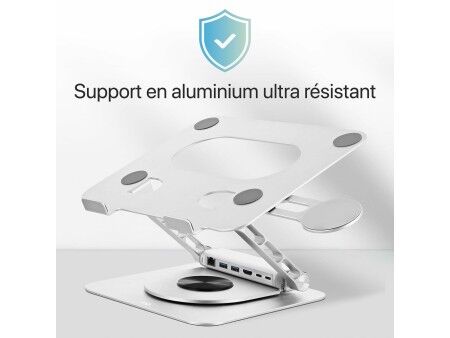 Uchwyt do Laptopa T'NB iClick Metal Nowoczesny Obrót 360º