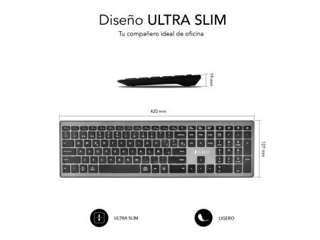 Klawiatura Subblim SUBKB-2PUE201 Czarny
