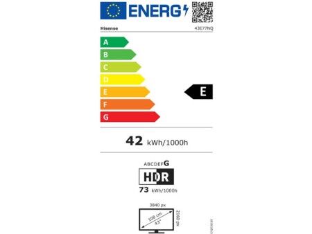 Smart TV Hisense 43E77NQ 43" 4K Ultra HD LED HDR D-LED QLED