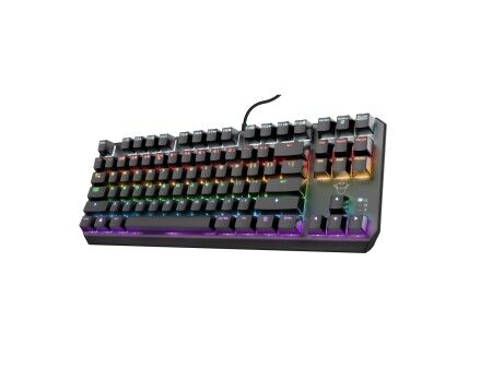 Klawiatura do Gier/ OR: Klawiatura Gamingowa Trust 24407 Czarny Qwerty Hiszpańska