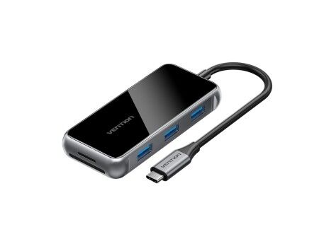 HUB USB Vention TFMHB Czarny/Srebrzysty