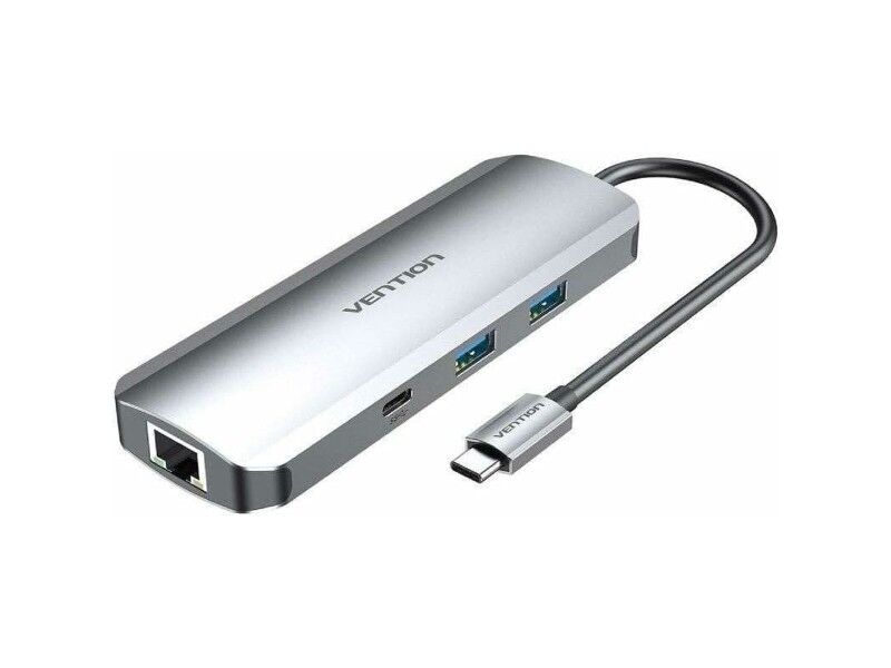 HUB USB Vention TOMHB 100 W Srebrzysty