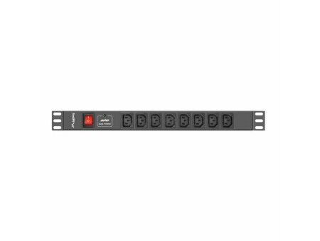 Zasilacz 19" 8 Tomas Schuko z Przełącznikiem On/Off Lanberg PDU-08I-0200-C20-BK (2 m)