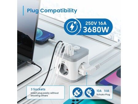 Listwa zasilająca Ewent EW3863 3680 W (1,5 m)