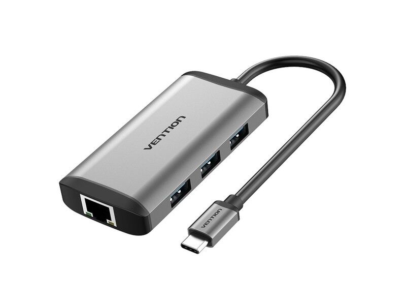 HUB USB Vention CNCHB Czarny Szary