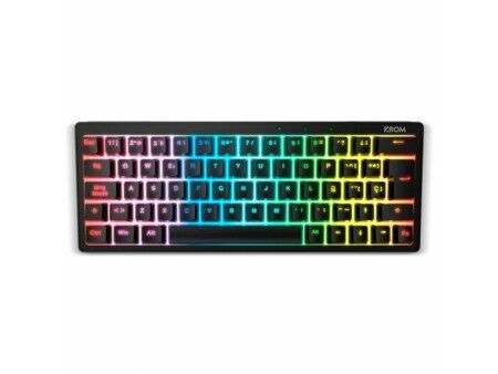 Klawiatura Krom NXKROMKREATORSP Czarny Qwerty Hiszpańska