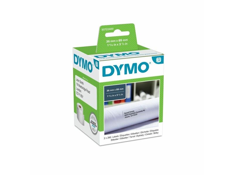 Etykiety na rolce Dymo S0722400 Biały Czerwony Czarny/Biały