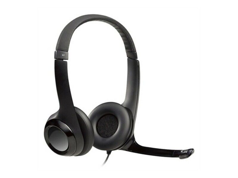 Słuchawki z Mikrofonem Logitech 981-000406 Czarny