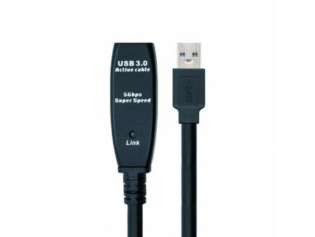 Kabel z rozgałęźnikiem USB NANOCABLE 10.01.0312 Czarny 10 m