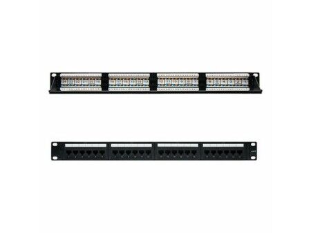 PatchPanel 24 Portów UTP Kategoria 6 NANOCABLE 10.21.3124 19" RJ45 Czarny