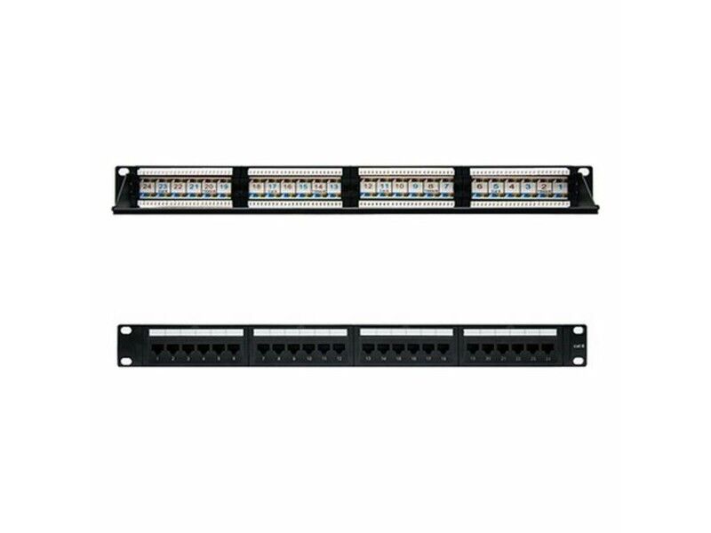 PatchPanel 24 Portów UTP Kategoria 6 NANOCABLE 10.21.3124 19" RJ45 Czarny