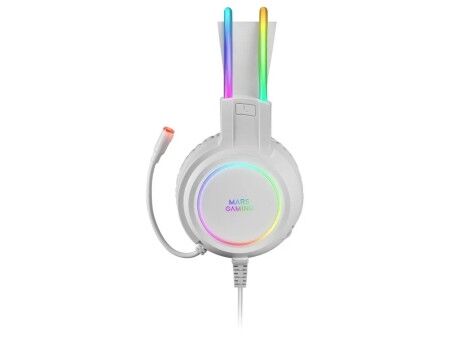 Słuchawki z Mikrofonem Gaming Mars Gaming MHRGBW Biały
