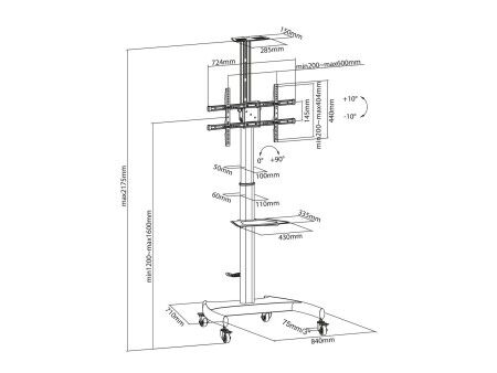 Uchwyt na TV Aisens FT70TE-169 50 kg