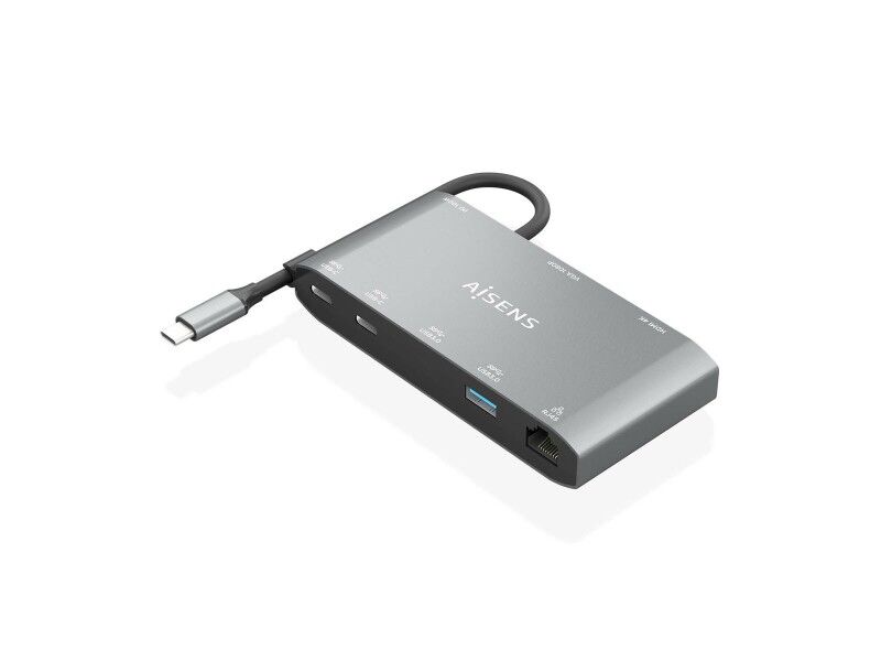 HUB USB Aisens ASUC-8P010-GR Szary (1 Sztuk)