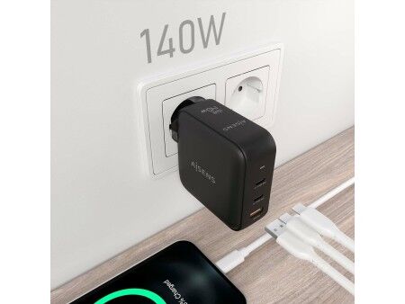 Ładowarka Ścienna Aisens ASCH-140W3P031-BK 140 W Czarny (1 Sztuk)