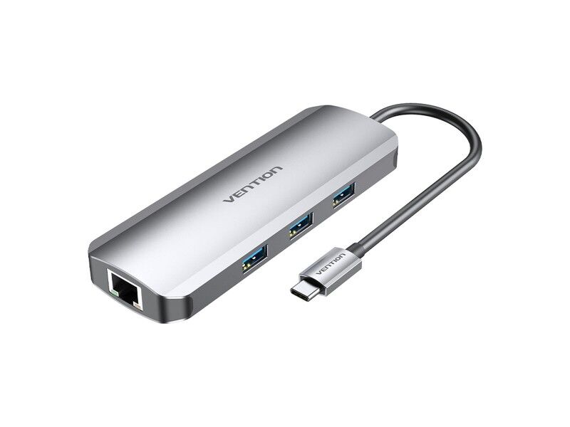 HUB USB Vention TOLHB 100 W Srebrzysty