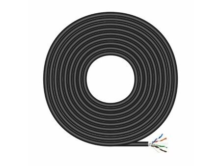 Kabel Sieciowy Sztywny UTP Kategoria 6 Aisens AWG24 Czarny 100 m