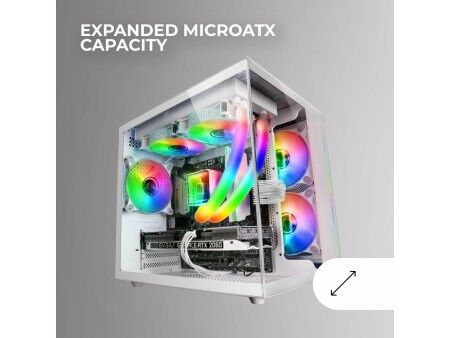 Semi Wieża ATX Mars Gaming MCVIEWW Biały