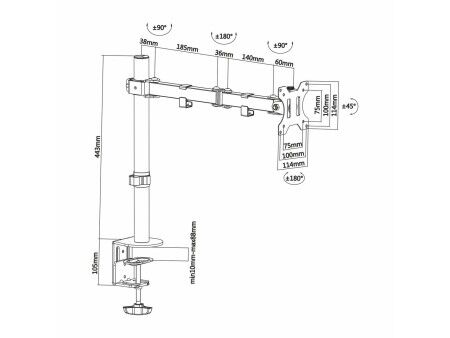 Uchwyt Stołowy do Monitora Aisens DT32TSR-039 13"