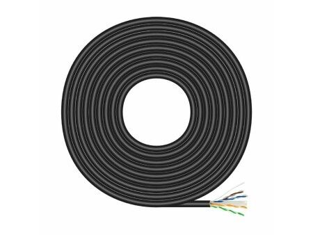 Kabel Sieciowy Sztywny UTP Kategoria 6 Aisens A135-0675 Czarny 100 m