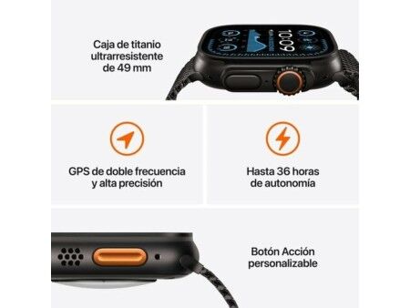 Smartwatch Apple Watch Ultra 2 MX4R3TY/A Czarny Kolor Zielony 49 mm
