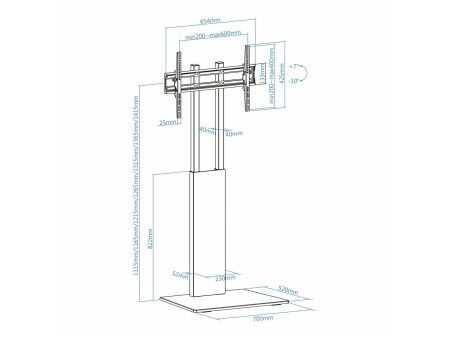 Uchwyt na TV TooQ FS2288M-B 32"-85" 40 kg