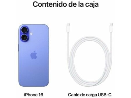 Smartfony Apple iPhone 16 Hexa Core 8 GB RAM 128 GB Niebieski 6,1"