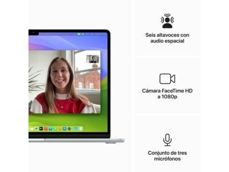 Laptop Apple MC9E4Y/A M3 16 GB RAM 256 GB SSD 15,3"