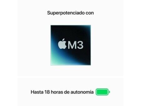 Laptop Apple MC9D4Y/A M3 16 GB RAM 256 GB SSD 15,3"
